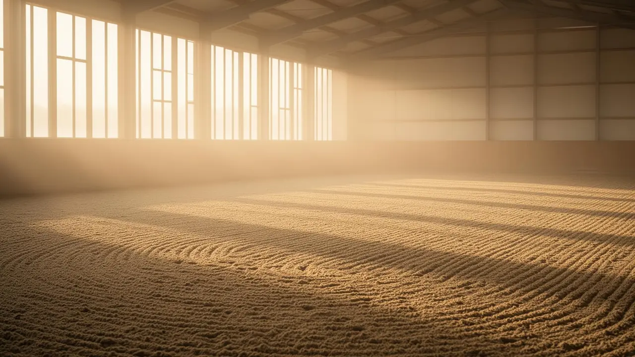 Arena di dressage in un centro ippico gestito con Equestria